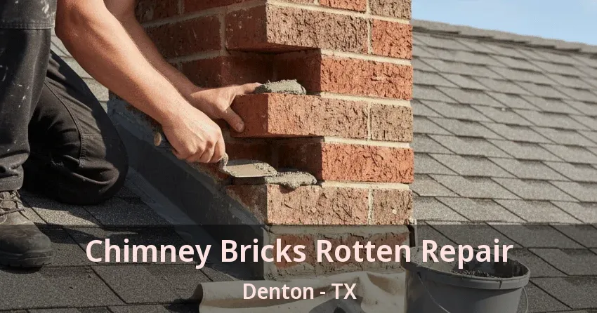 Chimney Bricks Rotten Repair Denton - TX