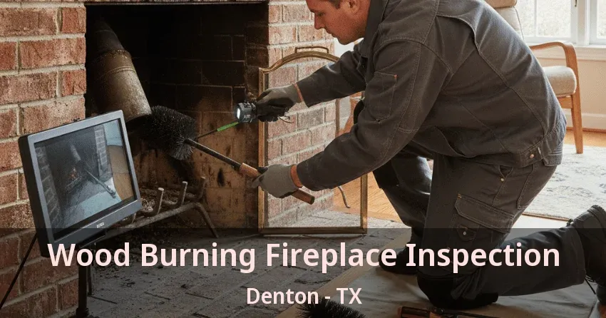 Wood Burning Fireplace Inspection Denton - TX